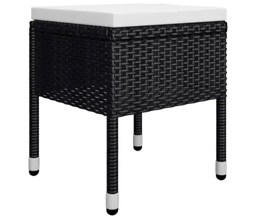 Sodo Valgomojo Baldų Komplektas, 5 Dalių, Juodos Spalvos