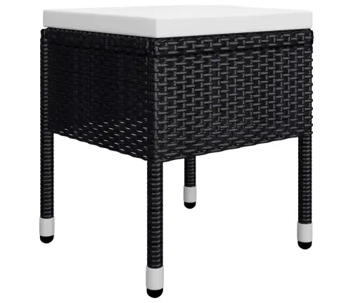 Sodo Valgomojo Baldų Komplektas, 5 Dalių, Juodos Spalvos