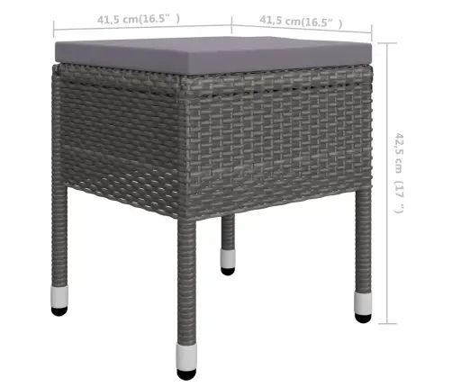 Sodo Valgomojo Baldų Komplektas, 5 Dalių, Pilkos Spalvos