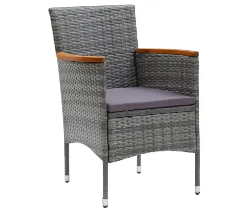 Sodo Valgomojo Baldų Komplektas, 5 Dalių, Pilkos Spalvos