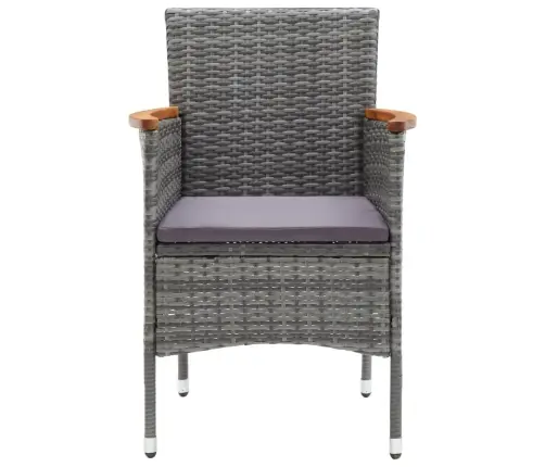 Sodo Valgomojo Baldų Komplektas, 5 Dalių, Pilkos Spalvos