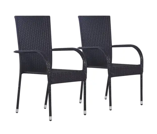 3-Osaline Aiamööblikomplekt, Must