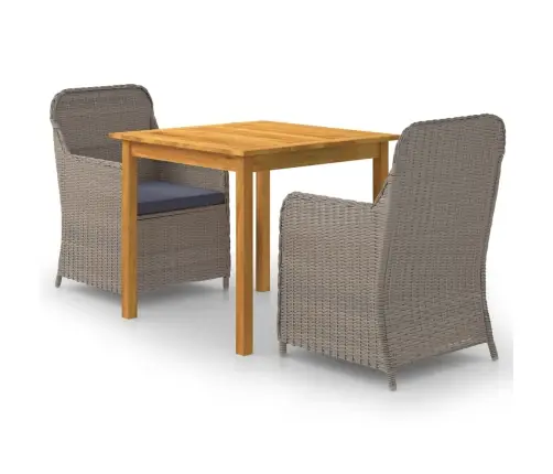 3-Daļīgs Dārza Mēbeļu Komplekts, Brūns Vidaxl