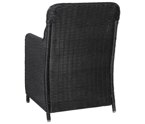 5-Daļīgs Dārza Mēbeļu Komplekts, Melns Vidaxl