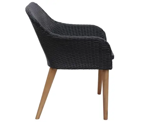 5-Osaline Aiamööblikomplekt, Must