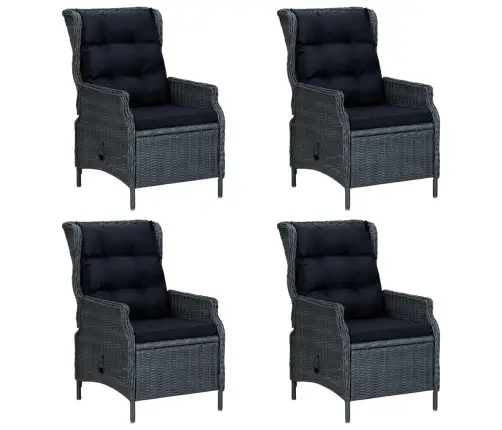 5-Daļīgs Dārza Mēbeļu Komplekts, Tumši Pelēks Vidaxl