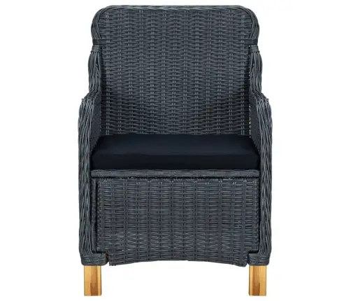 3-Osaline Aiamööbli Komplekt, Tumehall