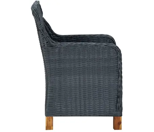 3-Osaline Aiamööbli Komplekt, Tumehall