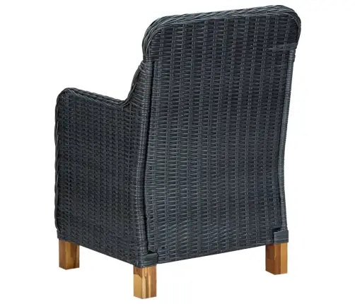 3-Osaline Aiamööbli Komplekt, Tumehall