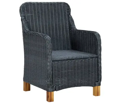 5-Daļīgs Dārza Mēbeļu Komplekts, Tumši Pelēks Vidaxl