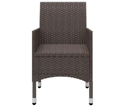 Sodo Valgomojo Baldų Komplektas, 7 Dalių, Rudos Spalvos