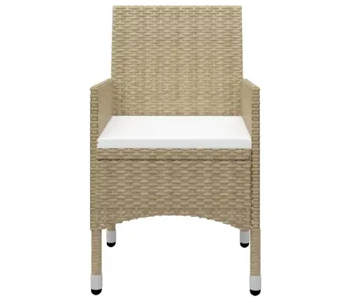 Sodo Valgomojo Baldų Komplektas, 7 Dalių, Smėlio Spalvos