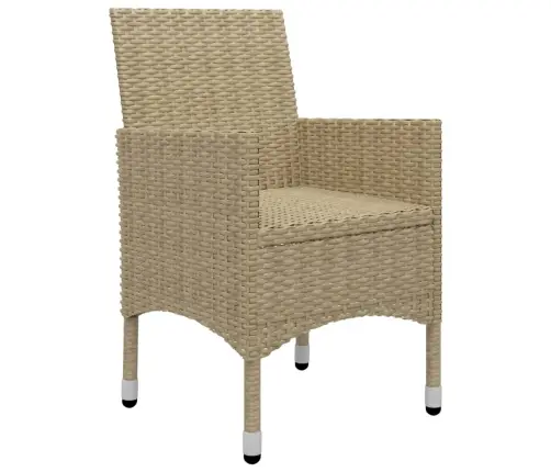 Sodo Valgomojo Baldų Komplektas, 7 Dalių, Smėlio Spalvos