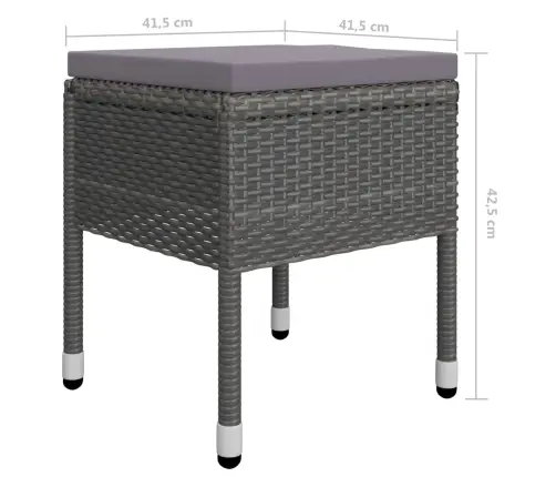 7-Daļīgs Dārza Mēbeļu Komplekts, Pelēks Vidaxl