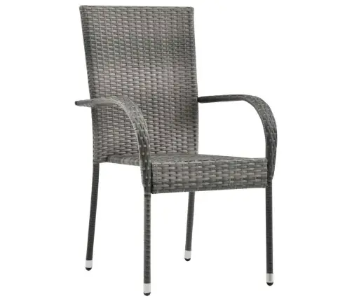 7-Daļīgs Dārza Mēbeļu Komplekts, Pelēks Vidaxl