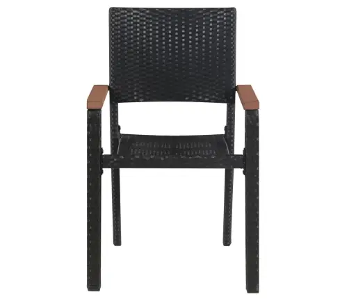 5-Daļīgs Dārza Mēbeļu Komplekts, Melns Vidaxl