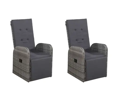 5-Daļīgs Dārza Mēbeļu Komplekts, Pelēks Vidaxl