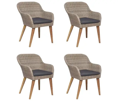 5-Daļīgs Dārza Mēbeļu Komplekts, Brūns Vidaxl