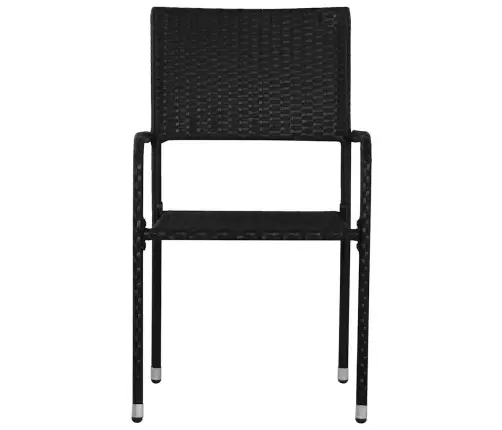 5-Daļīgs Dārza Mēbeļu Komplekts, Melns Vidaxl