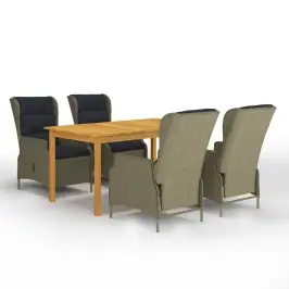 5-Daļīgs Dārza Mēbeļu Komplekts, Brūns Vidaxl