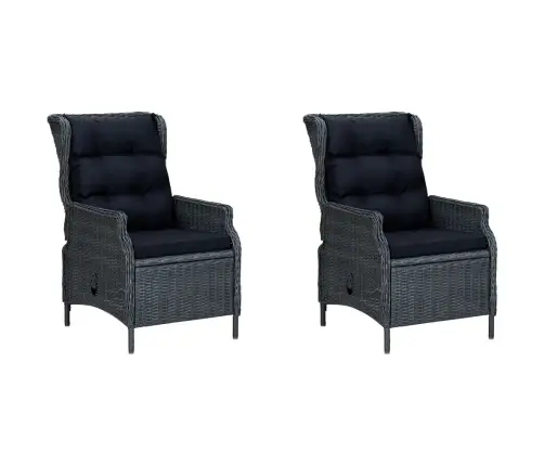 7-Daļīgs Dārza Mēbeļu Komplekts, Tumši Pelēks Vidaxl