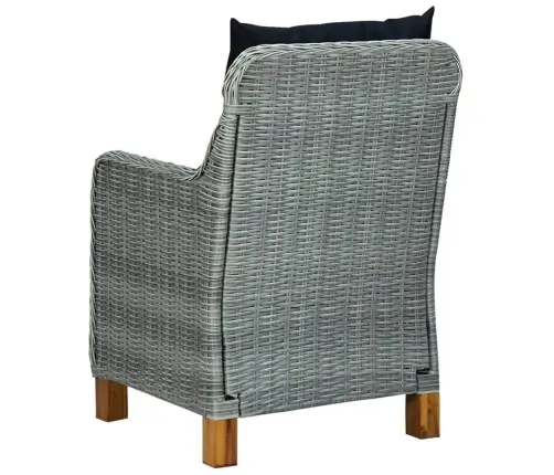 5-Daļīgs Dārza Mēbeļu Komplekts, Gaiši Pelēks Vidaxl