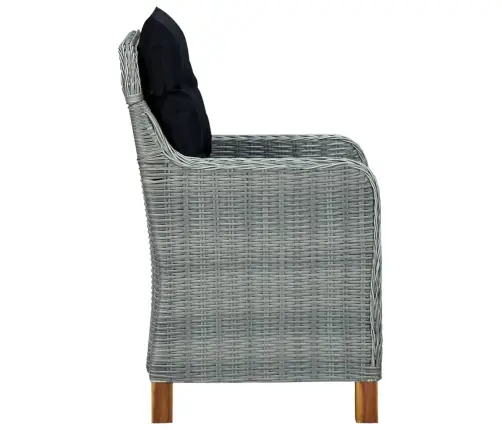 Sodo Valgomojo Baldų Komplektas, 7 Dalių, Šviesiai Pilkas