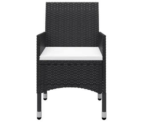 9-Daļīgs Dārza Mēbeļu Komplekts, Melns Vidaxl