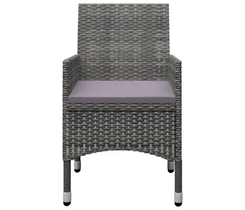 9-Daļīgs Dārza Mēbeļu Komplekts, Pelēks Vidaxl