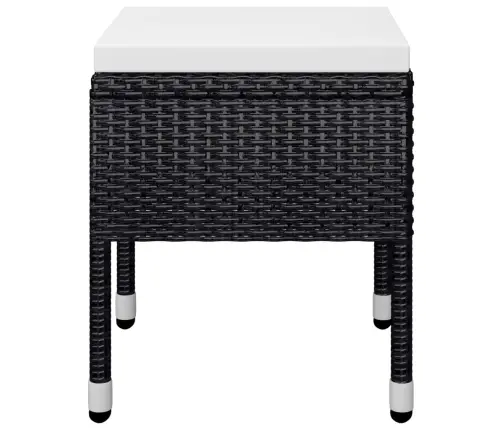 Sodo Valgomojo Baldų Komplektas, 11 Dalių, Juodos Spalvos