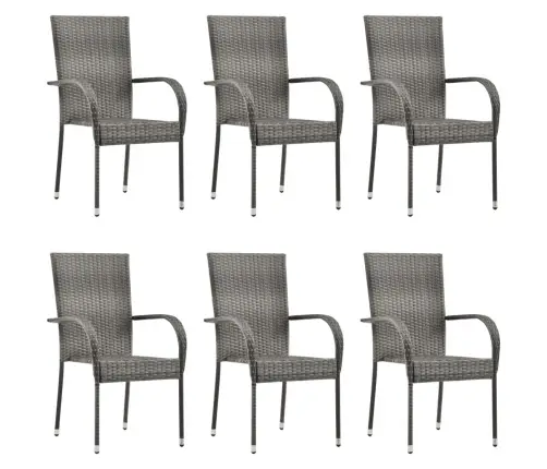 7-Daļīgs Dārza Mēbeļu Komplekts, Pelēks Vidaxl