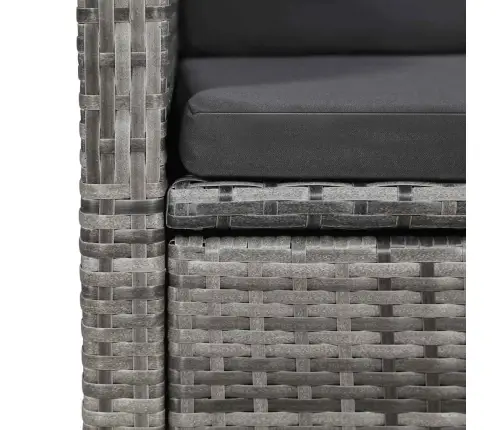 9-Daļīgs Dārza Mēbeļu Komplekts, Pelēks Vidaxl