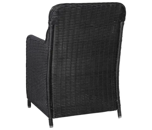 7-Daļīgs Dārza Mēbeļu Komplekts, Melns Vidaxl