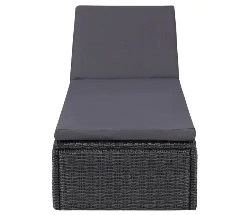 9-Daļīgs Dārza Mēbeļu Komplekts, Melns Vidaxl