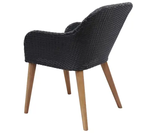 9-Daļīgs Dārza Mēbeļu Komplekts, Melns Vidaxl