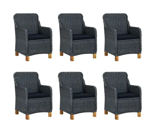 7-Daļīgs Dārza Mēbeļu Komplekts, Tumši Pelēks Vidaxl