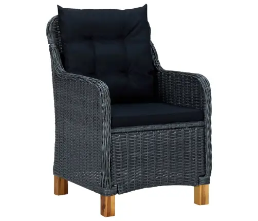 7-Daļīgs Dārza Mēbeļu Komplekts, Tumši Pelēks Vidaxl