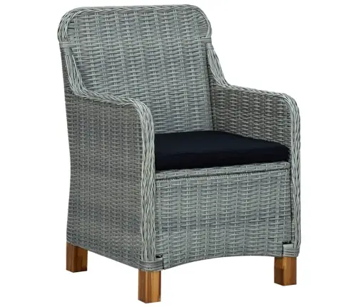 9-Osaline Aiamööbli Söögikomplekt, Helehall