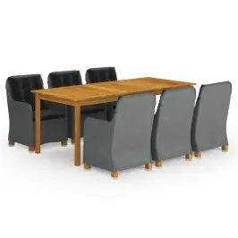 9-Daļīgs Dārza Mēbeļu Komplekts, Gaiši Pelēks Vidaxl