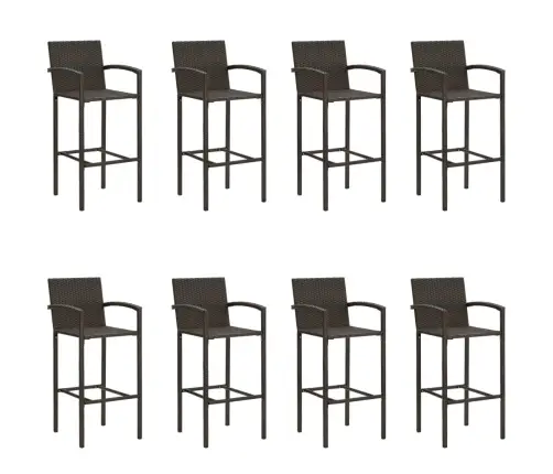 9-Daļīgs Dārza Bāra Mēbeļu Komplekts, Brūns Vidaxl