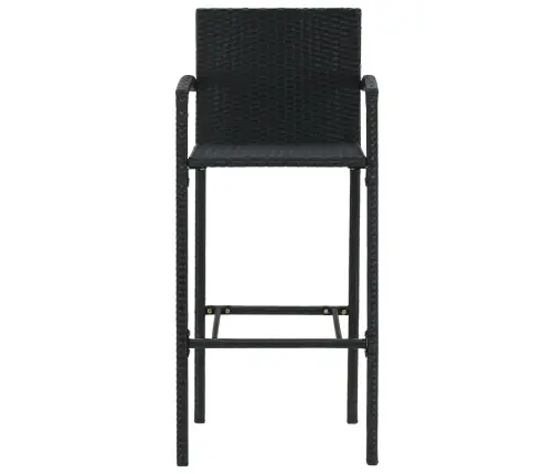 9-Daļīgs Dārza Bāra Mēbeļu Komplekts, Melns Vidaxl