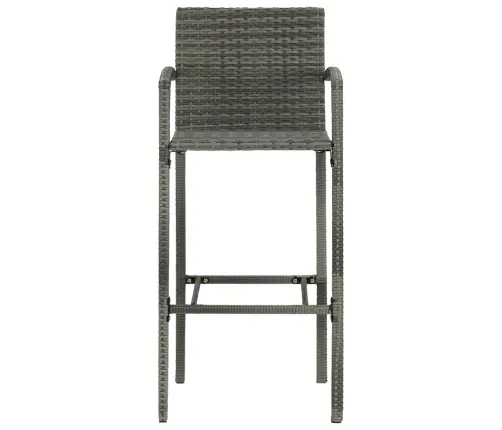 Sodo Baro Baldų Komplektas, 9 Dalių, Pilkas (246665+2X313456)