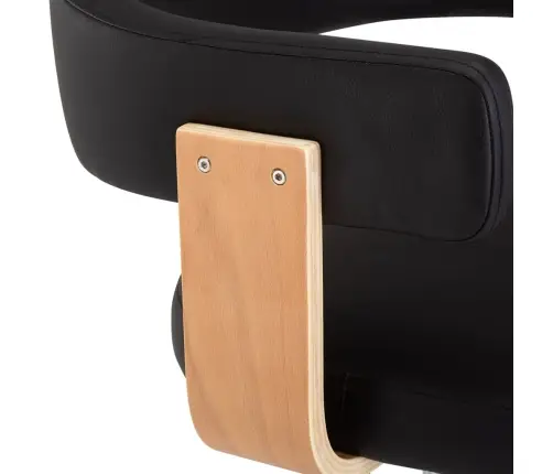 Baaripukid 2 Tk, Must, Painutatud Puit Ja Kunstnahk