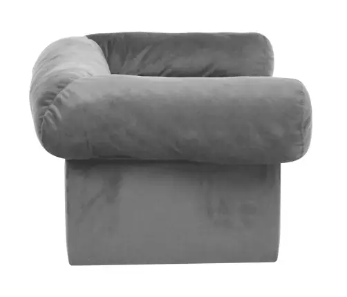 Suņu Dīvāns Ar Atvilktni, Pelēks, 75X50X38 Cm, Plīšs Vidaxl