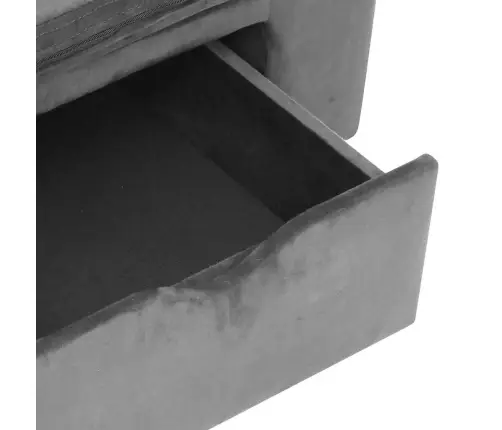 Suņu Dīvāns Ar Atvilktni, Pelēks, 75X50X38 Cm, Plīšs Vidaxl