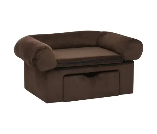 Lova Šunims Su Stalčiumi, Rudos Spalvos, 75X50X38cm Pliušas