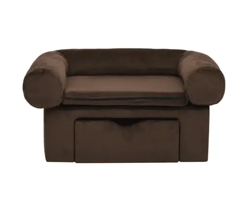 Lova Šunims Su Stalčiumi, Rudos Spalvos, 75X50X38cm Pliušas