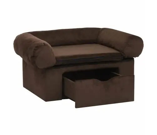 Lova Šunims Su Stalčiumi, Rudos Spalvos, 75X50X38cm Pliušas