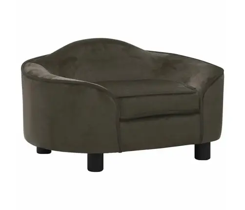 Suņu Dīvāns, Tumši Pelēks, 67X47X36 Cm, Plīšs Vidaxl