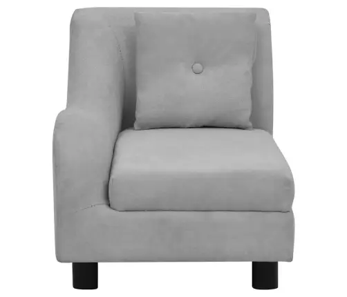 Suņu Dīvāns Ar Spilvenu, Pelēks, 83X44X44 Cm, Plīšs Vidaxl